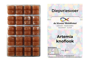 Artemia + knoflook diepvriesvoer 100g blister