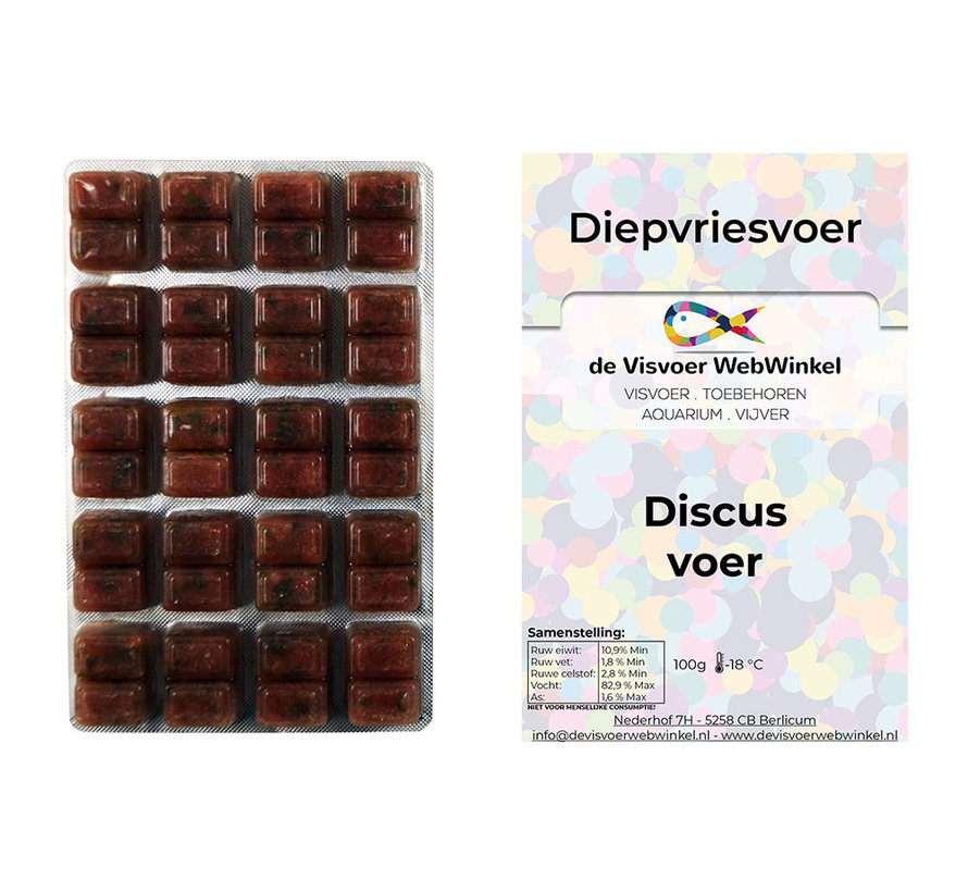 Discus voer diepvriesvoer 100g blister