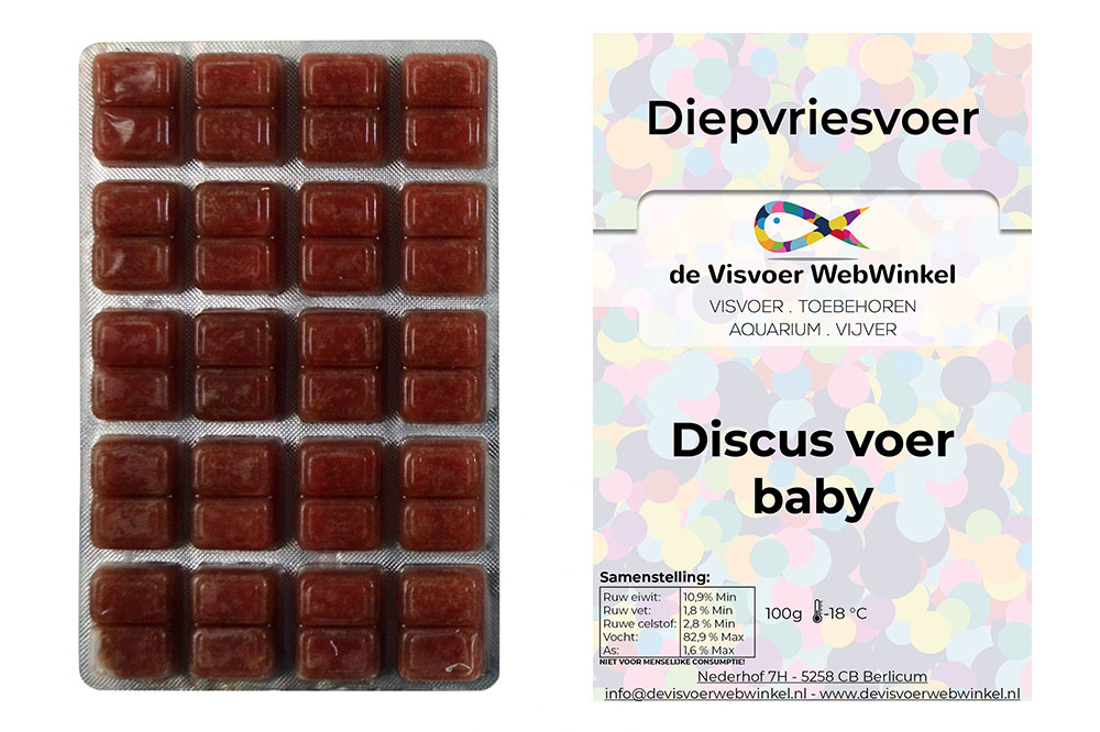 Discus voer baby diepvriesvoer 100g blister