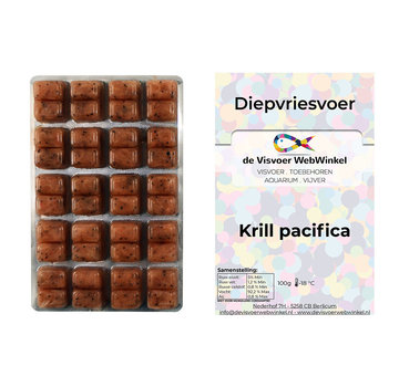 de Visvoer WebWinkel Krill pacifica diepvriesvoer 100g blister