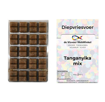 de Visvoer WebWinkel Tanganyika mix diepvriesvoer 100g blister