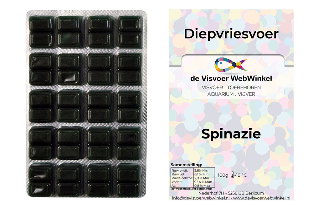 Spinazie diepvriesvoer 100g blister