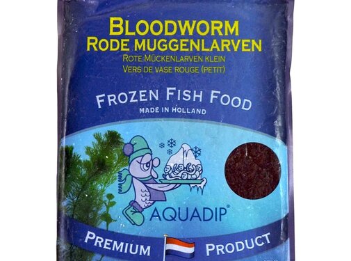 Aquadip Rode muggenlarven diepvriesvoer 500-1000g flatpack