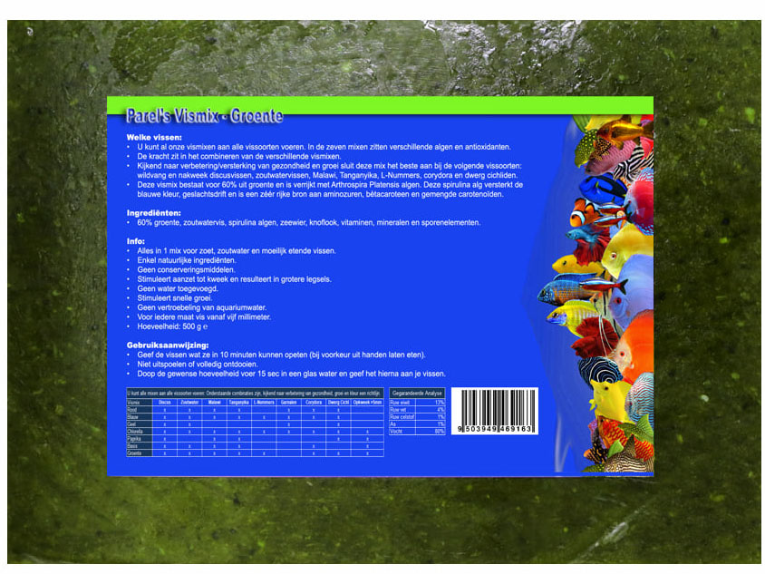 Parels Vismix Groente 500 gram - diepvriesvoer