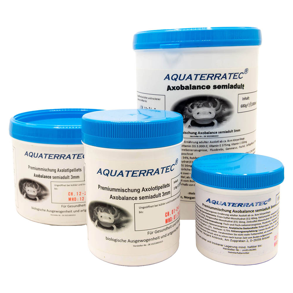 Axolotlpellets AXOBALANCE 3mm voer voor jonge Axolotl