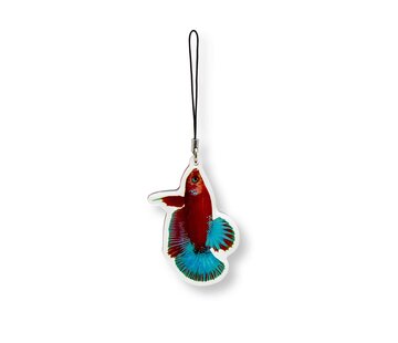 de Visvoer WebWinkel Sleutelhanger Betta splendens "Red Star Tail"
