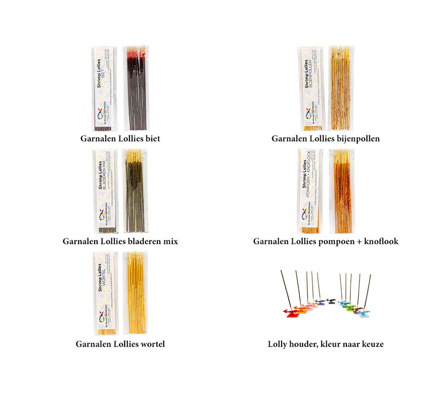 Garnalen Lollies voordeelpakket + gratis houder