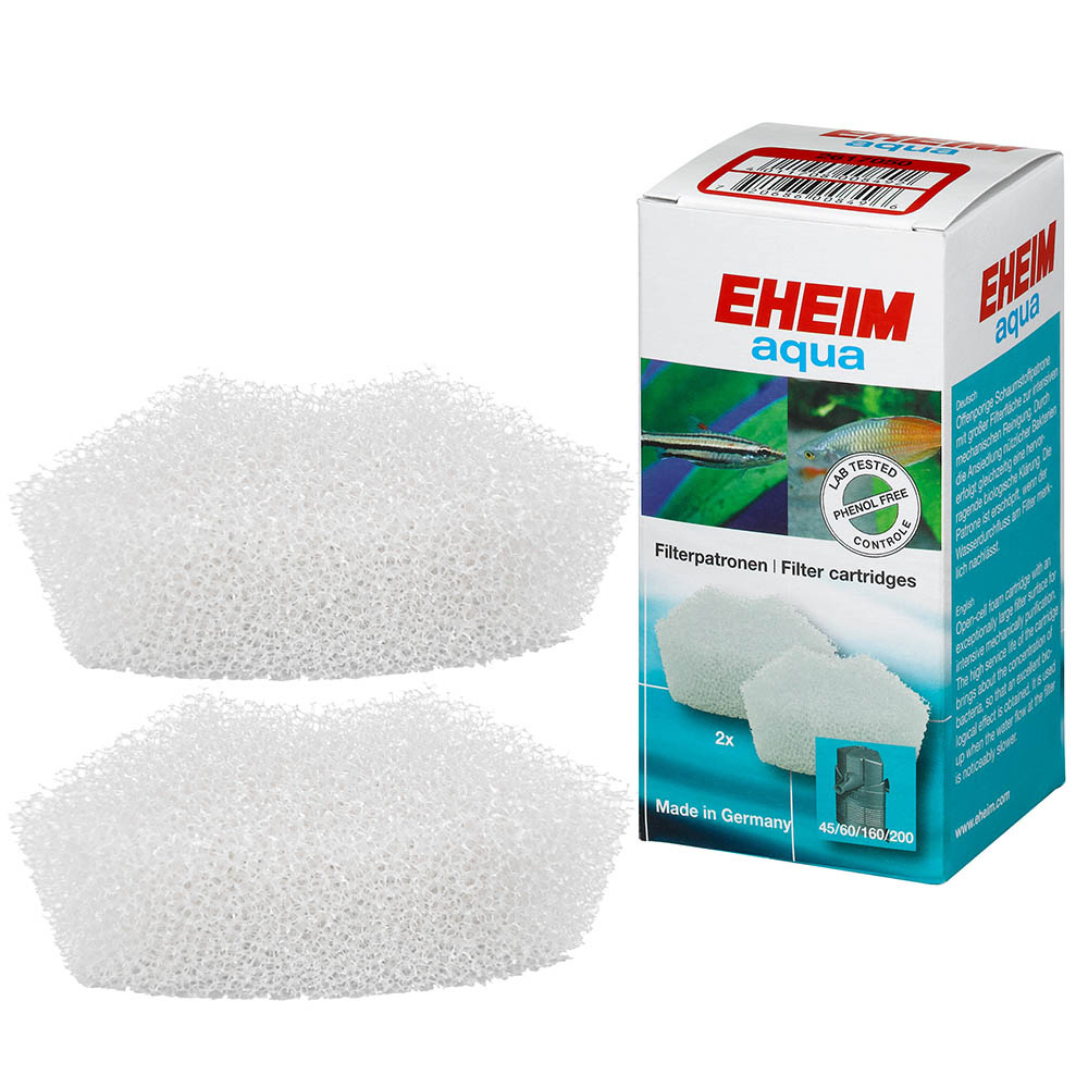 Eheim Filterpatroon voor Aqua 60/ 120/ 200 Binnenfilters – 2 stuks