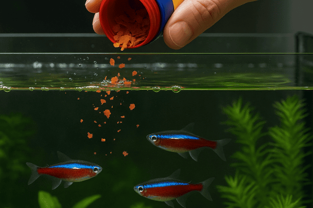 Kunnen vissen beschimmeld visvoer eten?