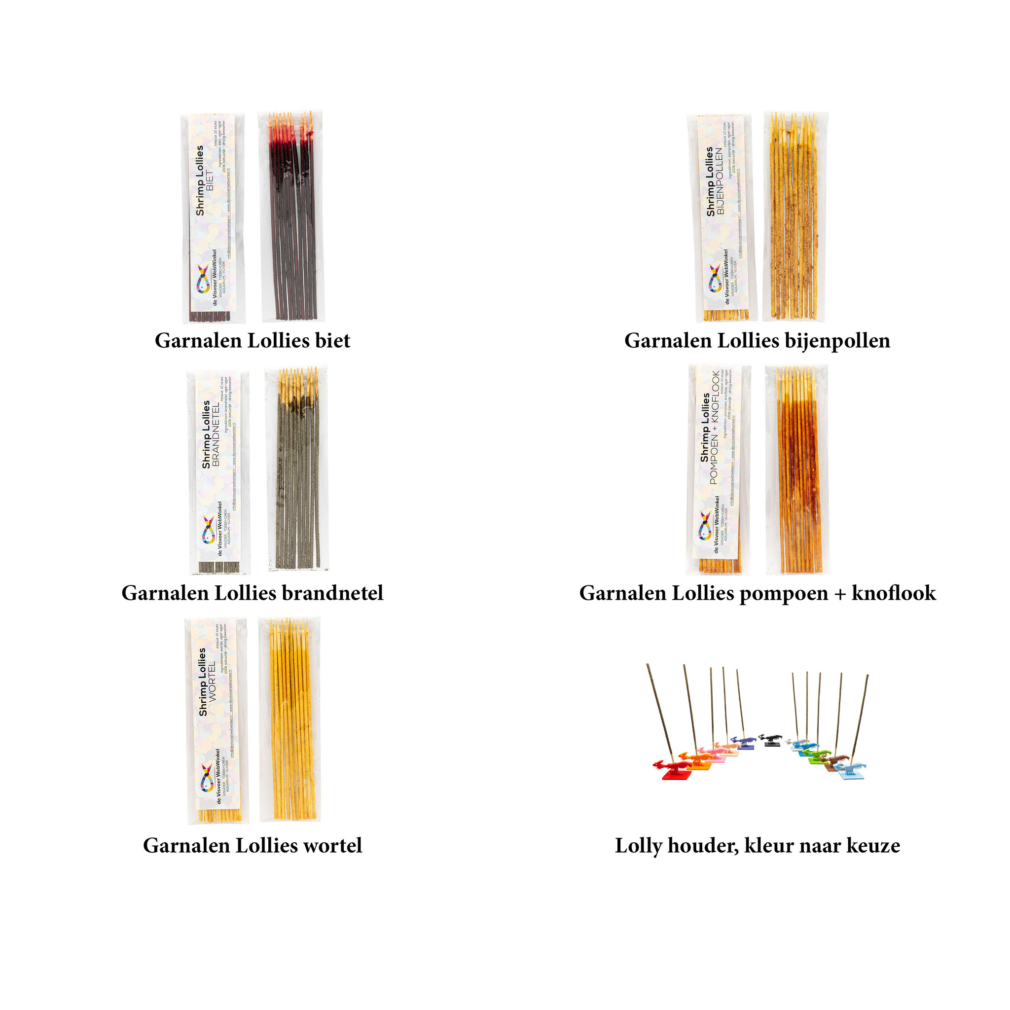 Garnalen Lollies voordeelpakket + gratis houder