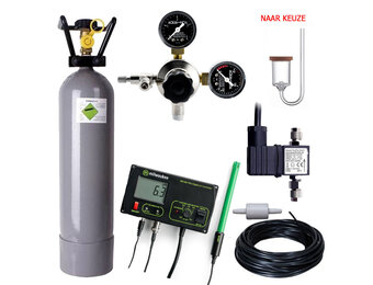 Complete CO2 set PROFI 2000 gram met pH controller
