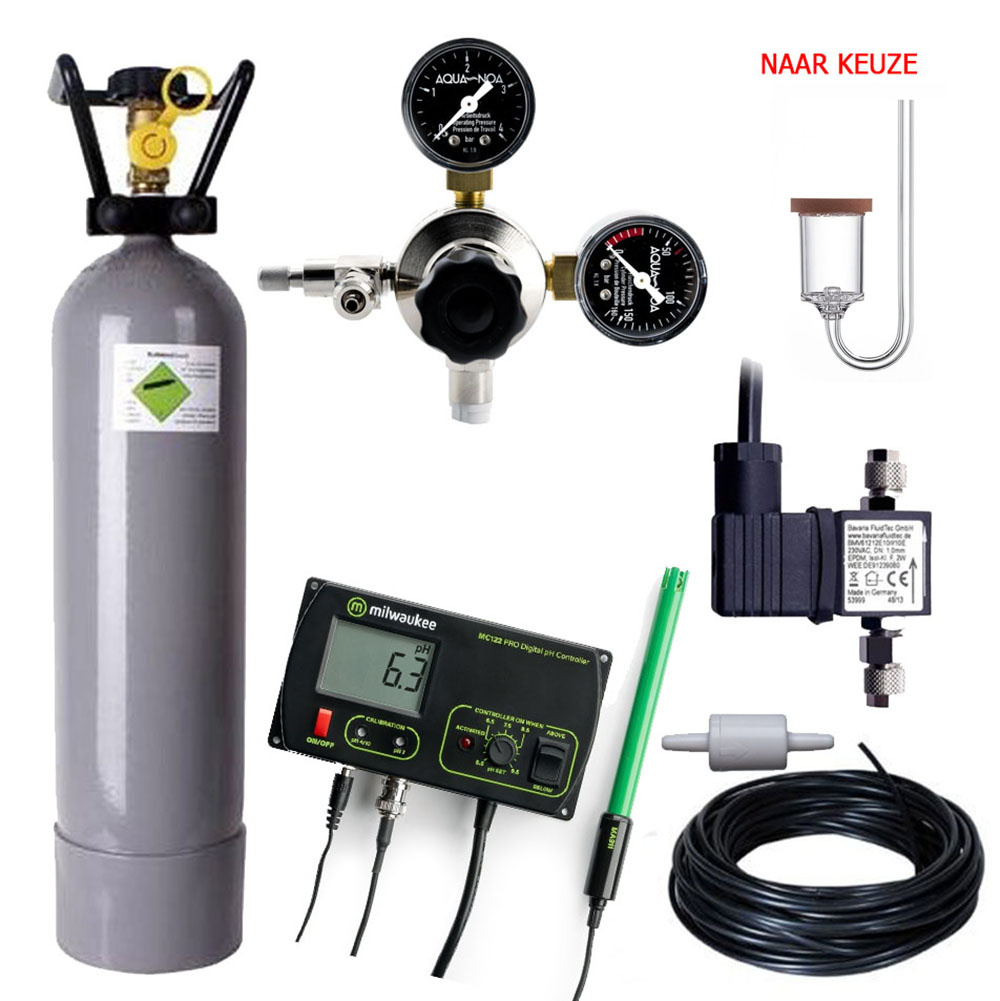 Complete CO2 set PROFI 2000 gram met pH controller