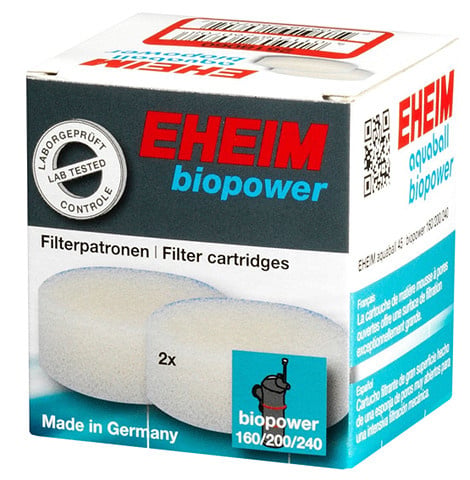 EHEIM Filterpatroon voor Aquaball 45, Biopower 160/200/240 - 2 stuks
