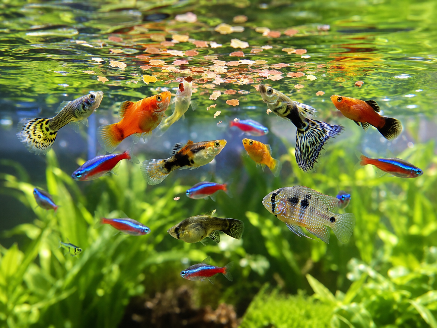 Vlokken voor aquariumvissen