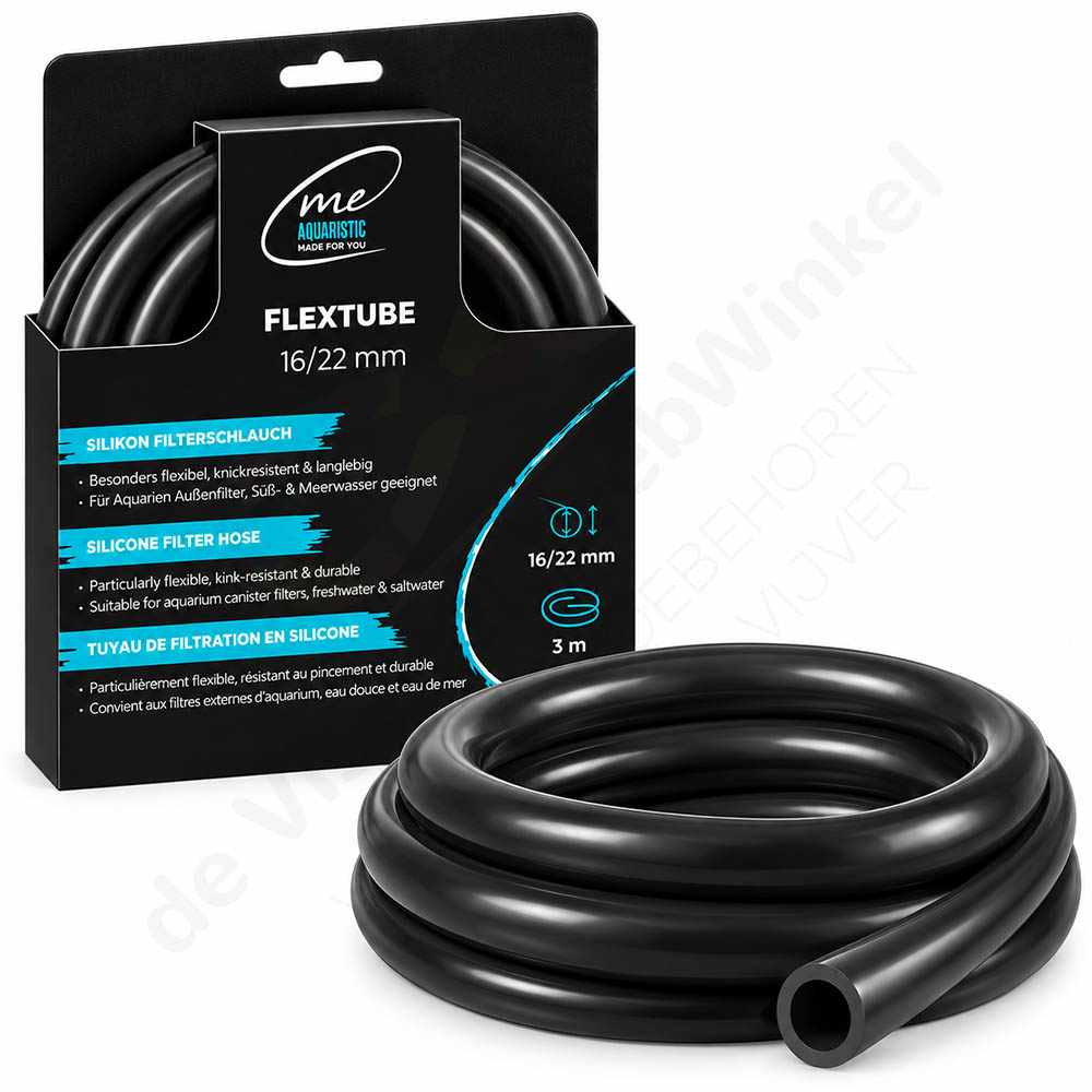 Me Aqua FlexTube filterslang siliconen zwart 3 meter