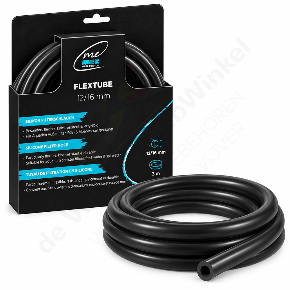 Me Aqua FlexTube filterslang siliconen zwart 3 meter