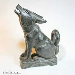 Houten drinkhoornstandaard wolf - Celtic Webmerchant