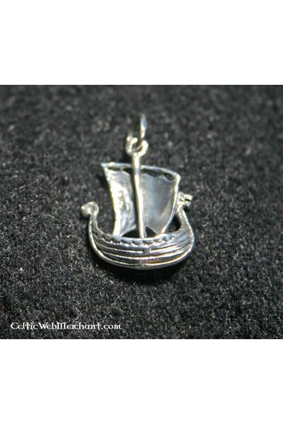 Pendentif Drakar Viking, en argent - Celtic Webmerchant