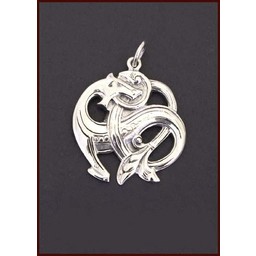 Pendentif Serpent Midgard, en argent - Celtic Webmerchant