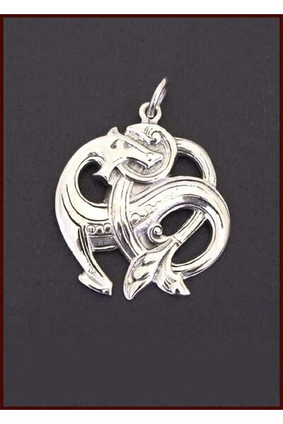 Pendentif Serpent Midgard, en argent - Celtic Webmerchant