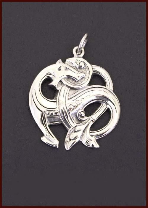 Silver Midgard snake - CelticWebMerchant.com