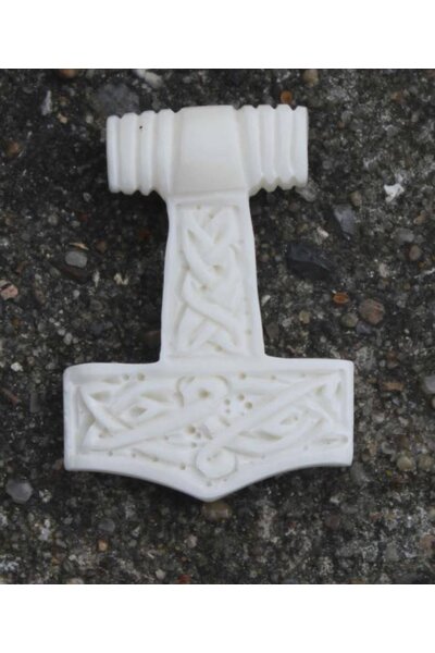 Martello di Thor di osso con motivo a nodo - Celtic Webmerchant