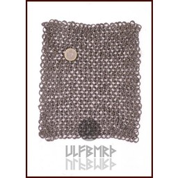 Chain mail piece, flat rings - round rivets, 20 x 20 cm - Celtic Webmerchant