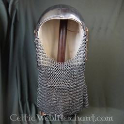 14. århundrede bascinet med chainmail brynjekrave - Celtic Webmerchant