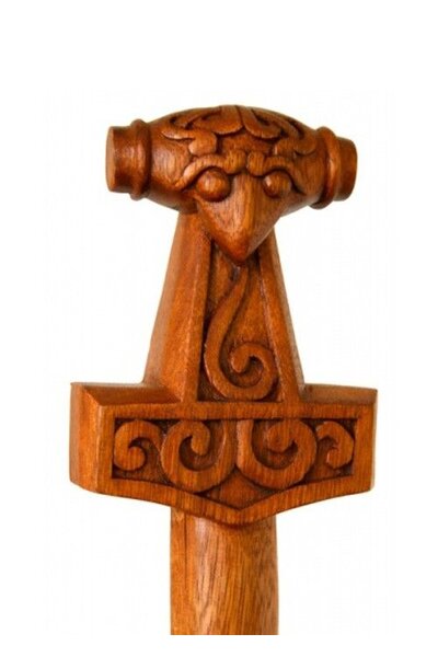 Palo de madera con el martillo de Thor - Celtic Webmerchant