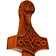 Bâton de marche en bois avec le marteau de Thor et la tête de corbeau - Celtic Webmerchant