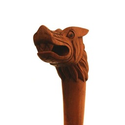 Bastón de madera con la cabeza de Fenrir - Celtic Webmerchant