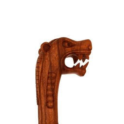 Wooden cane with Viking dragon - Celtic Webmerchant