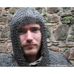 Cuffia con scollatura quadrata, anelli misti rivettati, 6 mm - Celtic Webmerchant