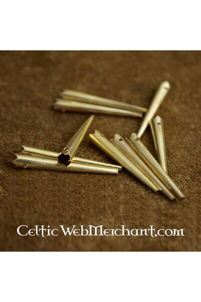 Mosiądz krótki sznurowadeł zakończenia (zestaw 10) - Celtic Webmerchant