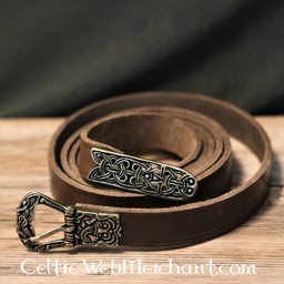 Birka Gürtel, braun, Messing - Celtic Webmerchant