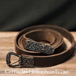 Birka belt, brown, brass - Celtic Webmerchant