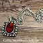 Collana Tudor Elizabeth I, gemma rossa, argentata - Celtic Webmerchant