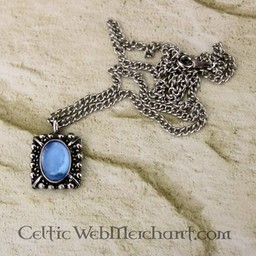 Collar Tudor Elisabeth, gema azul, plata - Celtic Webmerchant