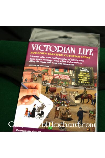 Rubbelbild mit Panorama viktorianische Straße - Celtic Webmerchant