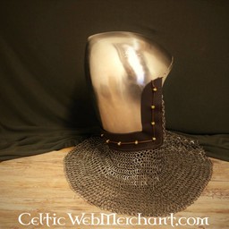 14 wieku przyłbica z kołnierz kolczy płaskie Pierścienie Okrągłe nity - Celtic Webmerchant