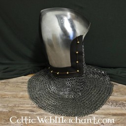14. Jahrhundert Bascinet mit Helmbrünne Flachringe Rundnieten 2 mm - Celtic Webmerchant