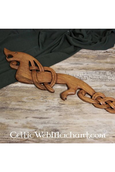 Drago vichingo in legno che sembra a sinistra - Celtic Webmerchant