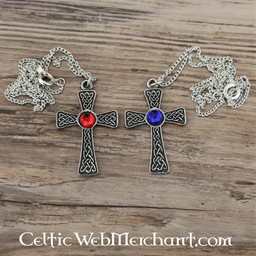 Ciondolo croce annodato, blu - Celtic Webmerchant