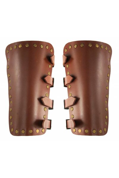 Armschienen aus Leder Marius, braun - Celtic Webmerchant