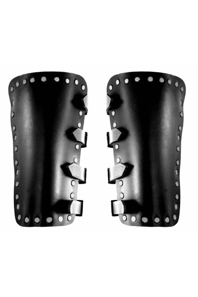 Armschienen aus Leder Marius, schwarz - Celtic Webmerchant
