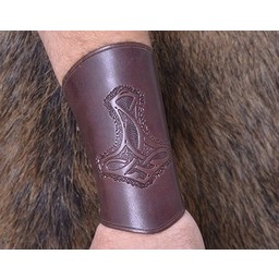 Paar Viking Handgelenkschützer (lang), Braun - Celtic Webmerchant
