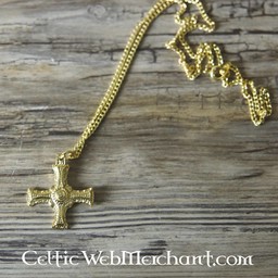 Cuthbert cross gilded pewter - Celtic Webmerchant