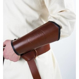 Armschienen aus Leder Vegvisir, braun - Celtic Webmerchant