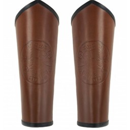 Armschienen aus Leder Vegvisir, braun - Celtic Webmerchant