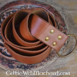 Ring bælte, 150 cm, brun - Celtic Webmerchant
